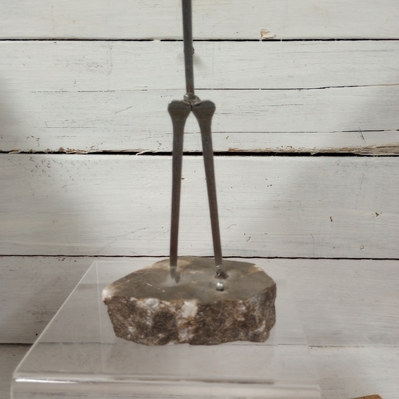 Vintage Brutalist Style Metal Sculpture Of Golfer by Metal Creations Golf Figure - Picture 5 of 10